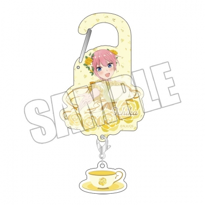 【グッズ-キーホルダー】五等分の花嫁∽ ミニチャーム付きカラビナアクリル<五つ子のティーパーティー 一花>