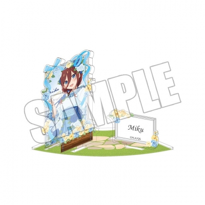 【グッズ-スタンドポップ】五等分の花嫁∽ アクリルシート付きジオラマスタンド<五つ子のティーパーティー 三玖>