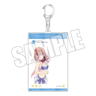 【グッズ-キーホルダー】五等分の花嫁∽ SNS風アクリルキーホルダー<Water Girl 三玖>