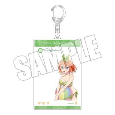 【グッズ-キーホルダー】五等分の花嫁∽ SNS風アクリルキーホルダー<Water Girl 四葉>