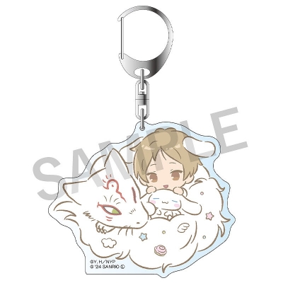 【グッズ-キーホルダー】夏目友人帳×サンリオキャラクターズ アクリルキーホルダー(サンリオキャラクターズ コラボ第二弾) 夏目貴志&斑&シナモロール