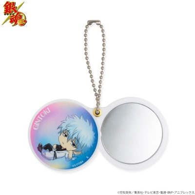 【グッズ-ミラー】銀魂 とじこめシャボンデザイン スライドミラー坂田銀時