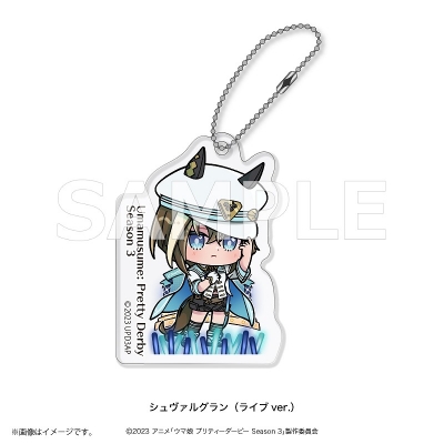 【グッズ-キーホルダー】ウマ娘 プリティーダービー Season 3 あにぽぷ アクリルブロックキーホルダー シュヴァルグラン(ライブver.)