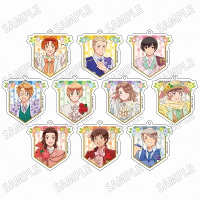 【グッズ-キーホルダー】アニメ「ヘタリア World★Stars」 描き下ろしアクリルキーホルダーコレクション【フラワーパレードver.】