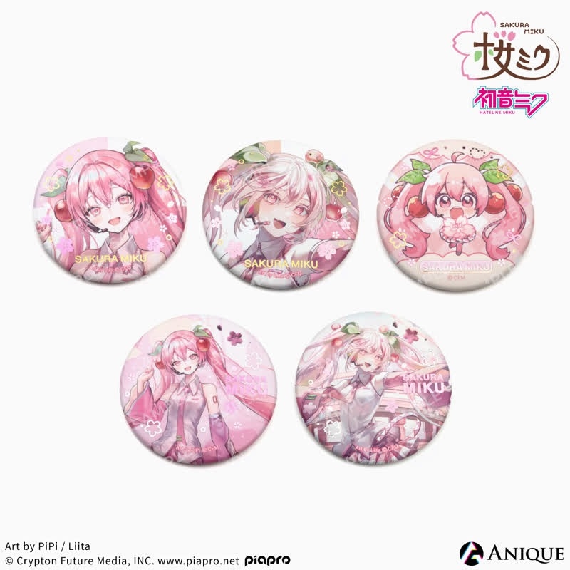 グッズ > バッチ類 > 【グッズ-バッチ】初音ミク(桜ミク) 描き下ろし 