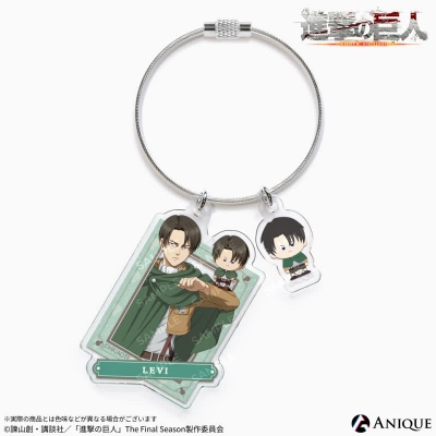 【グッズ-キーホルダー】進撃の巨人 描き下ろしイラスト【KINOKOSといっしょ】リヴァイ アクリルキーホルダー