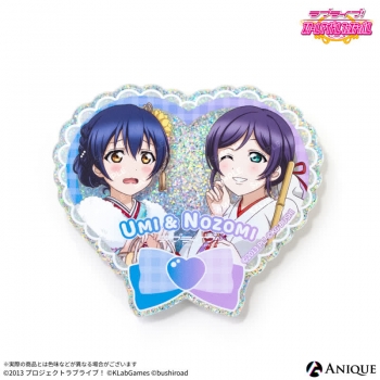 園田海未 ラブライブ μ´s スクフェス 感謝祭 缶バッジ お正月編 【公式
