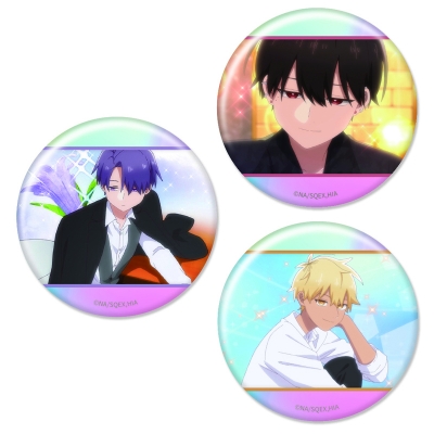 【グッズ-バッチ】TVアニメ「合コンに行ったら女がいなかった話」 オーロラ缶バッジ3個セットA