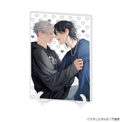 【グッズ-ボード】さきしたせんむ先生 アクリルアートボード(A5サイズ)「さきしたせんむ先生」01/「学生たちの初デートプラン@池袋」BLフェア(公式イラスト)