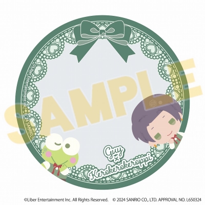 【グッズ-カバーホルダー】A3!×Sanrio characters 57mm缶デコカバー24/ガイ×けろけろけろっぴ(ミニキャライラスト)