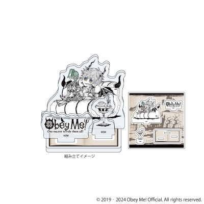 【グッズ-スタンドポップ】Obey Me! アクリルスタンドプレート02/マモン(ミニキャライラスト)