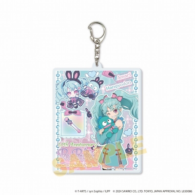 【グッズ-キーホルダー】プリパラ10周年×サンリオキャラクターズ デカアクリルキーホルダー09/香田澄あまり×ハンギョドン(等身&ミニキャライラスト)