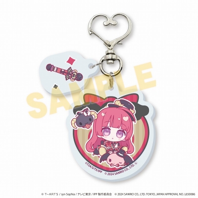 【グッズ-キーホルダー】プリパラ10周年×サンリオキャラクターズ ハート型ナスカンパーツ付きアクリルキーホルダー03/北条そふぃ×ルロロマニック(ミニキャライラスト)
