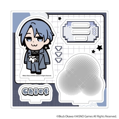 【グッズ-スタンドポップ】無期迷途×大川ぶくぶ アクリルスタンドプレート02/男局長(ミニキャライラスト)
