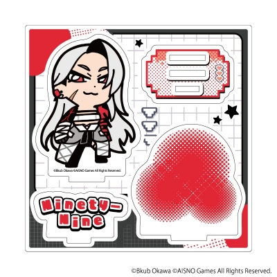 【グッズ-スタンドポップ】無期迷途×大川ぶくぶ アクリルスタンドプレート07/ナインティナイン(ミニキャライラスト)