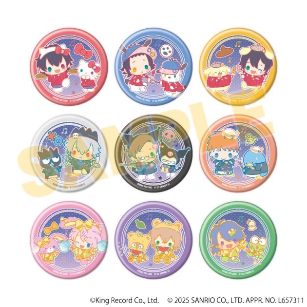 【グッズ-バッチ】ヒプノシスマイク SANRIO NAKAYOKU EDIT マット加工缶バッジ01/ブラインド(全9種)