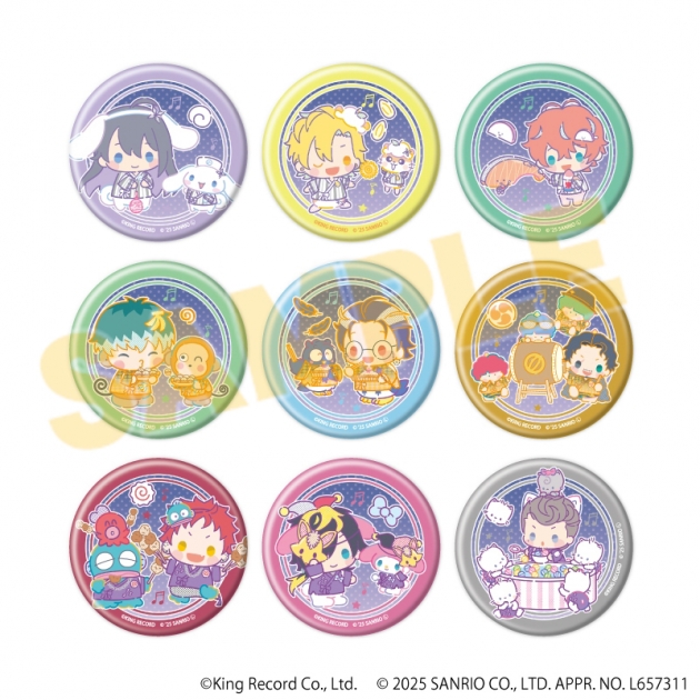 【グッズ-バッチ】ヒプノシスマイク SANRIO NAKAYOKU EDIT マット加工缶バッジ02/ブラインド(全9種)