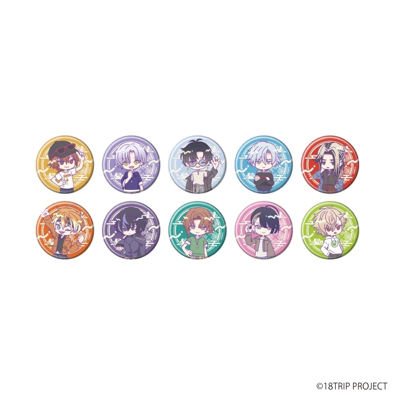 【グッズ-バッチ】18TRIP 缶バッジ03/雷紋コーデver. ブラインド(全10種)(ミニキャライラスト)