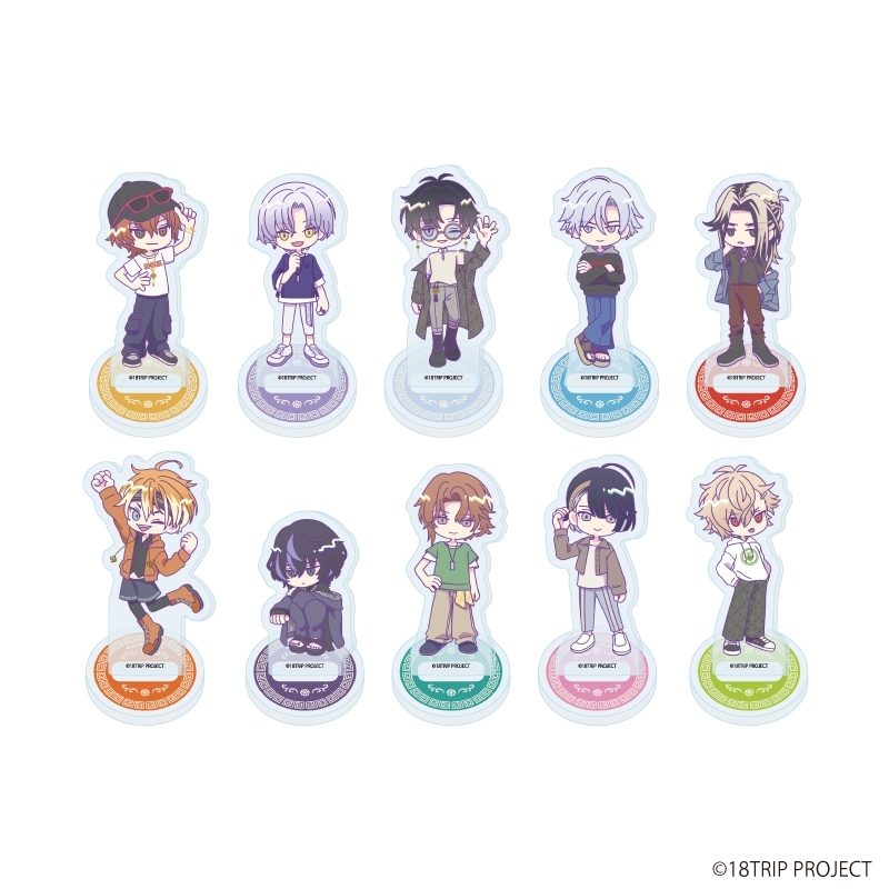 【グッズ-スタンドポップ】18TRIP アクリルぷちスタンド03/雷紋コーデver. ブラインド(全10種)(ミニキャライラスト)
