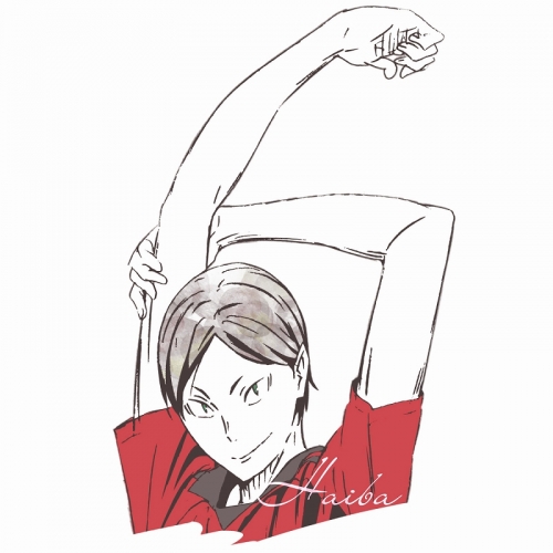 グッズ Tシャツ ハイキュー Ani Arttシャツ 灰羽リエーフ メンズ サイズ L アニメイト