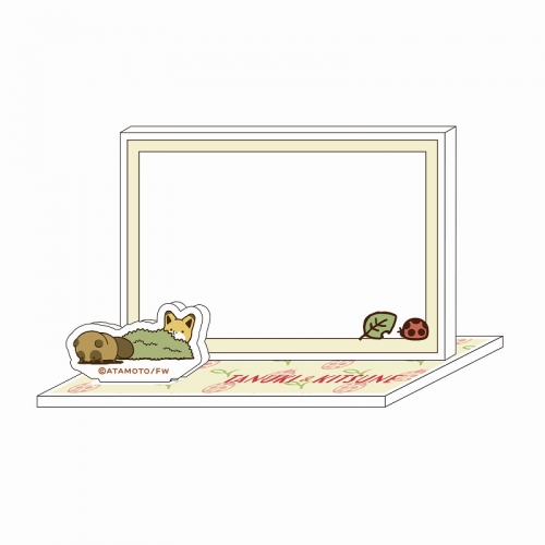 グッズ メモ帳 タヌキとキツネ アクリルメモパッドa アニメイト