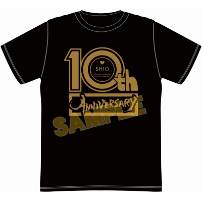 【グッズ-Tシャツ】つまみは塩だけ Tシャツ2023黒(10周年)Mサイズ