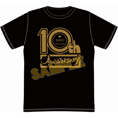 【グッズ-Tシャツ】つまみは塩だけ Tシャツ2023黒(10周年)Lサイズ