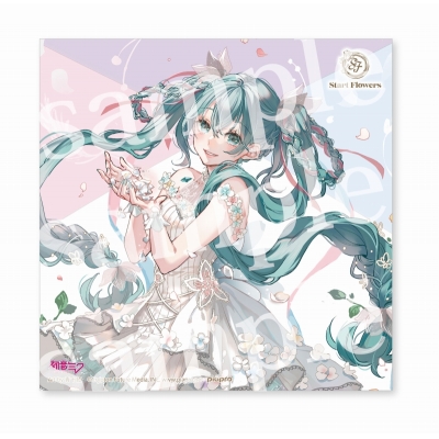 【グッズ-タオル】初音ミク×Start Flowers ミニタオル