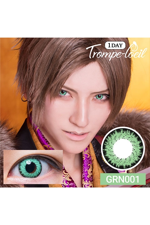 コスプレ コスプレアクセサリー 度あり トロンプルイユ ワンデー Grn001 コスプレカラーコンタクト 1 5 アニメイト
