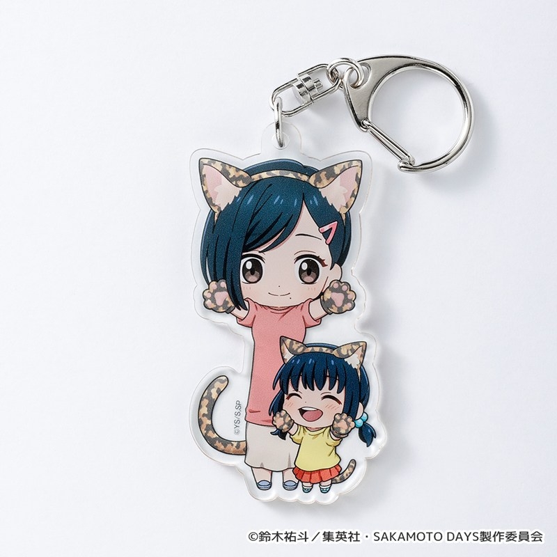 [Good-Key Holder] SAKAMOTO DAYS Nobi Neko Acrylic Key Holder (Sakamoto Aoi & Hana)