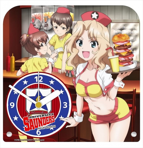 グッズ 時計 ガールズ パンツァー 最終章 アクリル置時計 サンダース大学付属 アニメイト