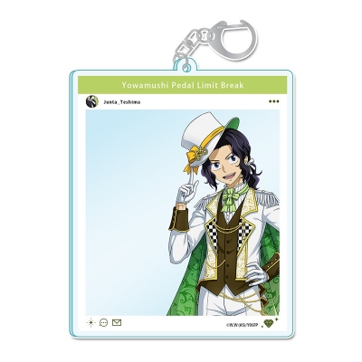 【グッズ-キーホルダー】弱虫ペダル LIMIT BREAK 描き下ろし SNS風アクリルキーホルダー【手嶋純太】怪盗ver.