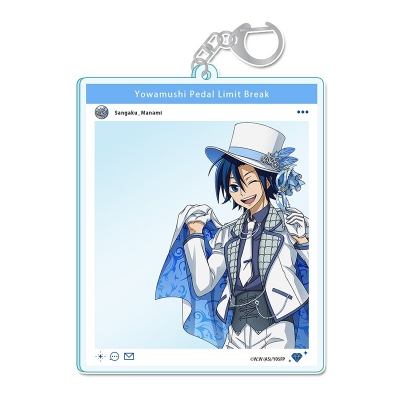 【グッズ-キーホルダー】弱虫ペダル LIMIT BREAK 描き下ろし SNS風アクリルキーホルダー【真波山岳】怪盗ver.