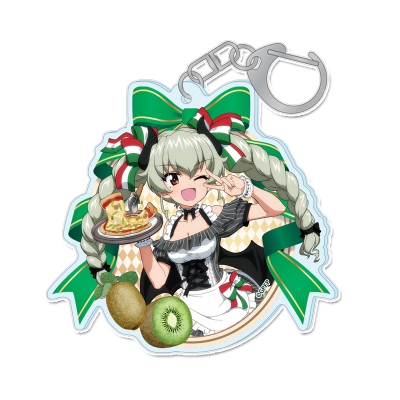 【グッズ-キーホルダー】ガールズ&パンツァー 最終章 描き下ろし アクリルキーホルダー【アンチョビ】小悪魔ウエイトレス