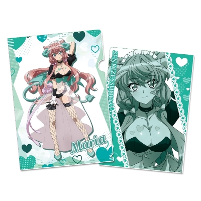 【グッズ-クリアファイル】戦姫絶唱シンフォギアXV 描き下ろし クリアファイル【マリア・カデンツァヴナ・イヴ】小悪魔ウェイトレス