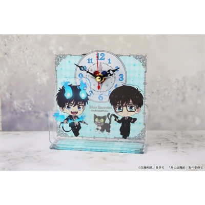 【グッズ-時計】青の祓魔師 雪ノ果篇 ぷちちょこミニアクリル置時計【奥村燐&クロ&奥村雪男】