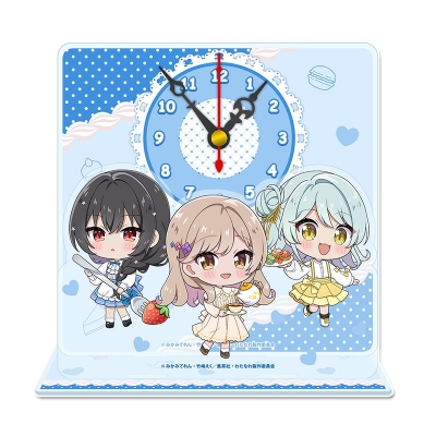 【グッズ-時計】TVアニメ「わたしが恋人になれるわけないじゃん、ムリムリ!(※ムリじゃなかった!?)」 ぷちちょこミニアクリル置時計【紫陽花&紗月&香穂】 アフタヌーンティー