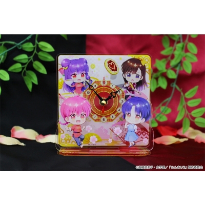 【グッズ-時計】らんま1/2 ぷちちょこミニアクリル置時計【らんま&あかね&シャンプー&右京】