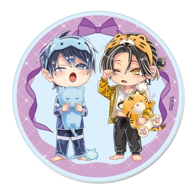 【グッズ-コースター】しゅきしゅきMAXハート♡ 山野でこ先生 描き下ろし アクリルコースター【ちびキャラ龍仁&ちびキャラ虎幸】パジャマver.