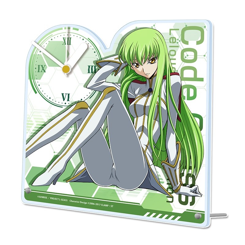 【グッズ-時計】コードギアス 反逆のルルーシュ アクリル置時計【C.C.】