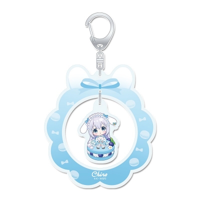 【グッズ-キーホルダー】ご注文はうさぎですか? BLOOM ぷちちょこゆらゆらアクリルキーホルダー【チノ】マカロンver.