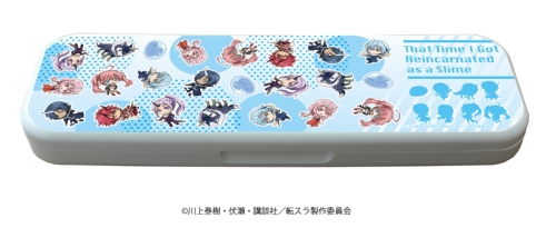 グッズ ペンケース 転生したらスライムだった件 ペンケース 01 ちりばめデザイン ブルー Sd アニメイト