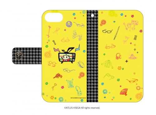 グッズ カバーホルダー ペルソナ4 ザ ゴールデン 手帳型スマホケース Iphone6 6s 7 8兼用 02 モチーフデザイン イエロー グラフアート アニメイト