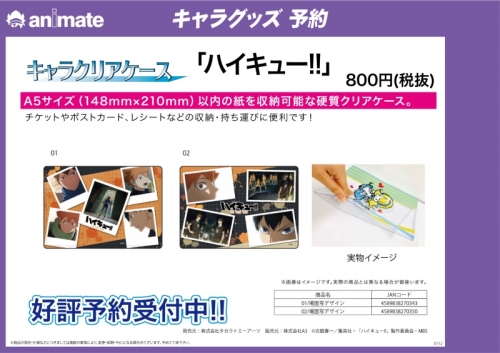 グッズ ファイル ハイキュー キャラクリアケース 01 場面写デザイン アニメイト