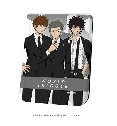 グッズ メモ帳 ワールドトリガー レザーフセンブック 22 荒船哲次 村上鋼 影浦雅人 スーツver 描き下ろし アニメイト