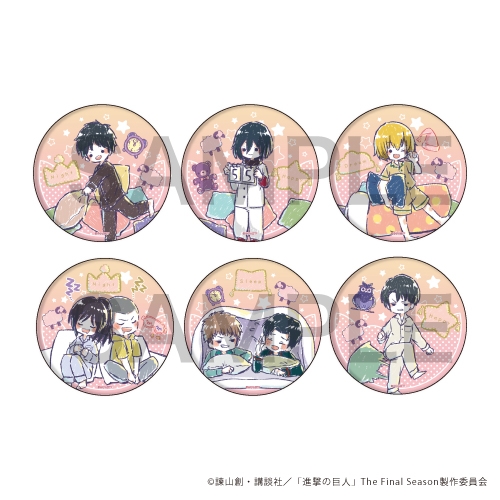 グッズ バッチ 進撃の巨人 缶バッジ 18 お泊り会ver ブラインド グラフアート アニメイト