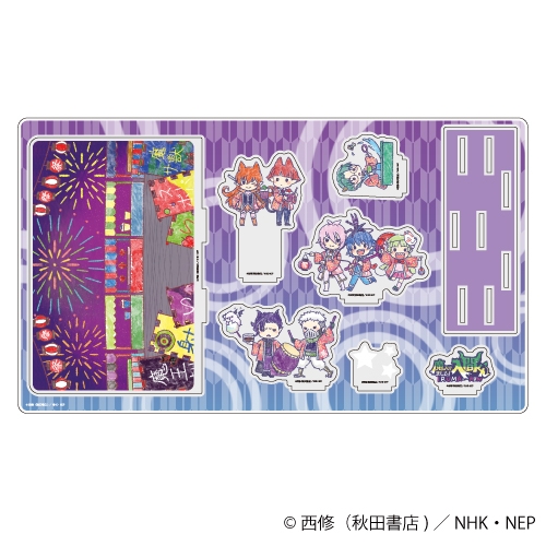グッズ スタンドポップ 魔入りました 入間くん プレミアム アクリルジオラマプレート 01 集合デザイン 夏ver グラフアート アニメイト