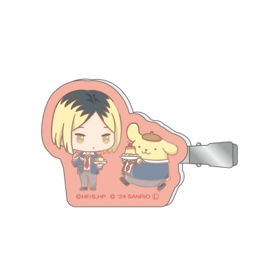 【グッズ-ヘアバンド】ハイキュー!!×サンリオキャラクターズ アクリルヘアクリップ⑤孤爪研磨×ポムポムプリン