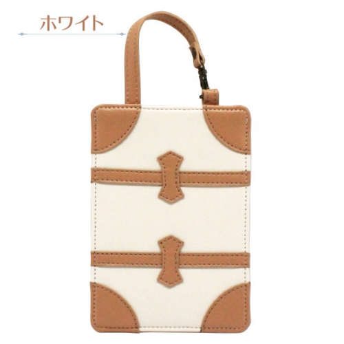 グッズ 保護カバー ノンキャラオリジナル トランク風デコフォトケース ホワイト アニメイト