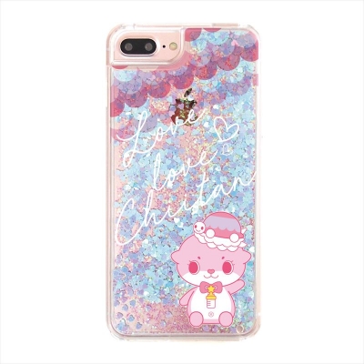 【グッズ-カバーホルダー】ちぃたん☆ グリッターケースiPhoneXHeart Blue(CUTE)